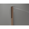 Mexen Kioto+ ścianka prysznicowa z półką Walk-in 110 x 200 cm, brąz 8 mm, różowe złoto - 800-110-121-60-32