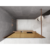 Mexen Kioto+ ścianka prysznicowa z półką Walk-in 100 x 200 cm, brąz 8 mm, miedź szczotkowana - 800-100-121-65-32