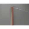 Mexen Kioto+ ścianka prysznicowa z półką Walk-in 130 x 200 cm, brąz 8 mm, miedź szczotkowana - 800-130-121-65-32