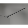 Mexen Kioto+ ścianka prysznicowa z półką Walk-in 100 x 200 cm, brąz 8 mm, gun gray szczotkowany - 800-100-121-66-32