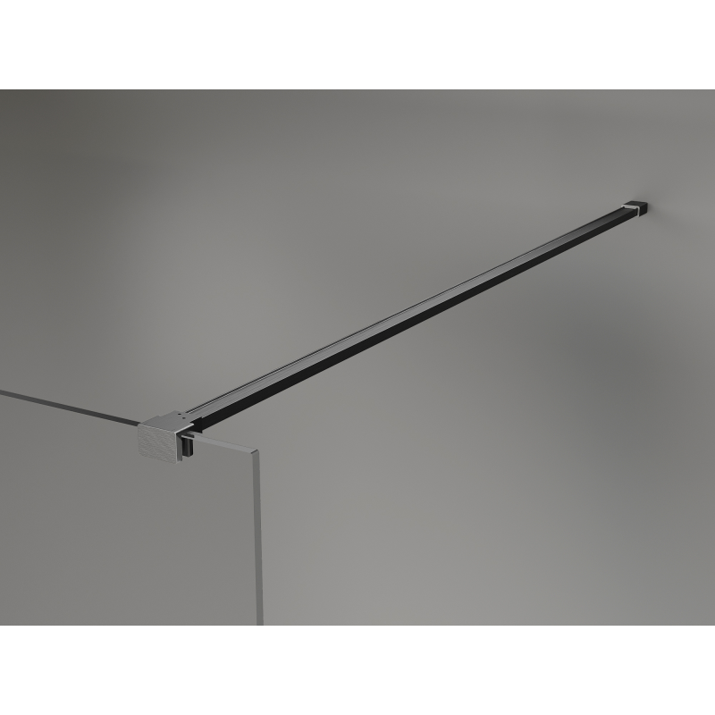 Mexen Kioto+ ścianka prysznicowa z półką Walk-in 130 x 200 cm, brąz 8 mm, gun gray szczotkowany - 800-130-121-66-32