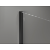 Mexen Kioto+ ścianka prysznicowa z półką Walk-in 100 x 200 cm, brąz 8 mm, czarna - 800-100-121-70-32
