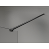 Mexen Kioto+ ścianka prysznicowa z półką Walk-in 120 x 200 cm, brąz 8 mm, czarna - 800-120-121-70-32