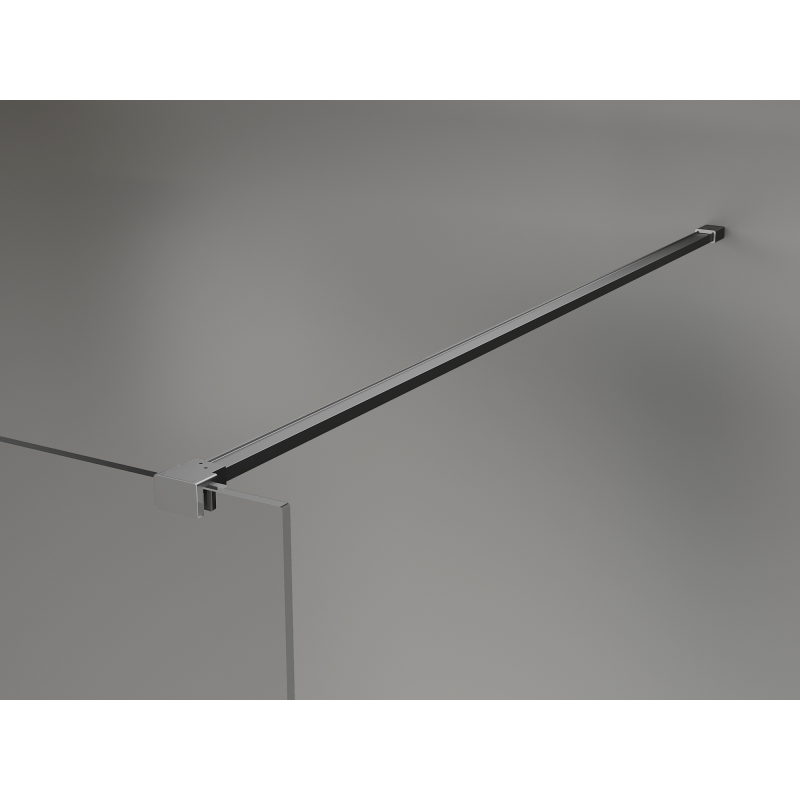 Mexen Kioto+ ścianka prysznicowa z półką Walk-in 110 x 200 cm, brąz 8 mm, gun metal - 800-110-121-95-32