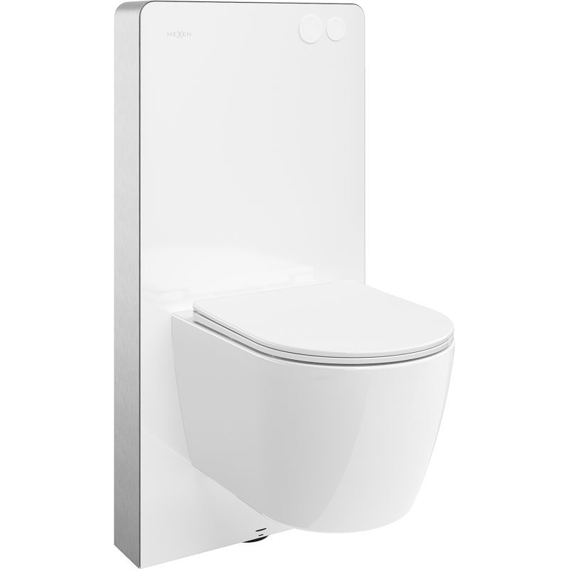 Mexen zestaw natynkowy WC stelaż pneumatyczny Tex Air G z miską WC Carmen i deską wolnoopadającą, biały - 615030884000A-20