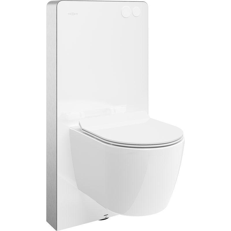 Mexen zestaw natynkowy WC stelaż pneumatyczny Tex Air G z miską WC Carmen 2.0 i deską wolnoopadającą, biały - 61503088L4000A-20