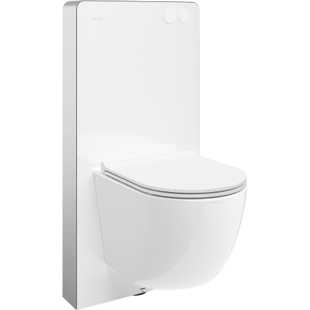 Mexen zestaw natynkowy WC stelaż pneumatyczny Tex Air G z miską WC Lena i deską wolnoopadającą, biały - 615030220300A-20