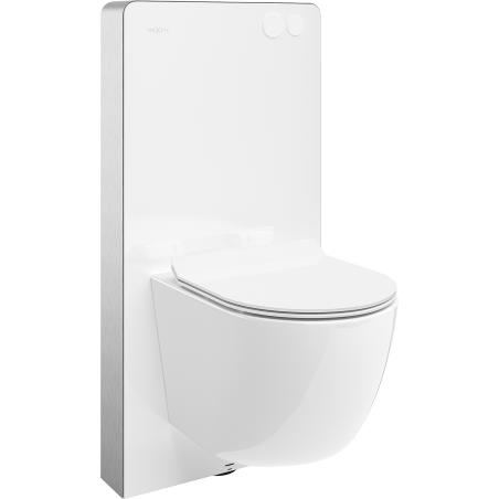 Mexen zestaw natynkowy WC stelaż pneumatyczny Tex Air G z miską WC Lena Tornado i deską wolnoopadającą biały - 615030224000TA-20