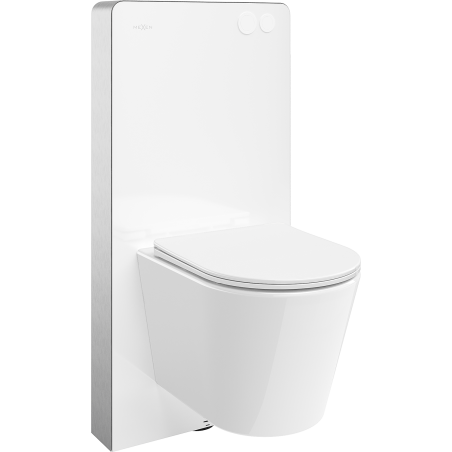 Mexen zestaw natynkowy WC stelaż pneumatyczny Tex Air G z miską WC Rico i deską wolnoopadającą, biały - 615030720300A-20