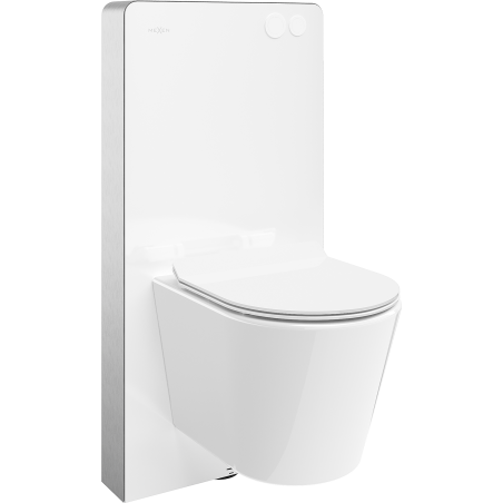 Mexen zestaw natynkowy WC stelaż pneumatyczny Tex Air G z miską WC Rico Tornado i deską wolnoopadającą biały - 615030724000TA-20