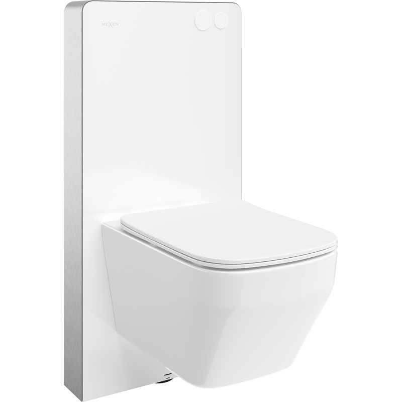 Mexen zestaw natynkowy WC stelaż pneumatyczny Tex Air G z miską WC Riva Tornado i deską wolnoopadającą biały - 615030630200TA-20
