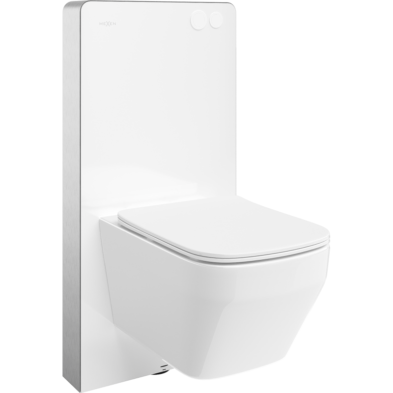 Mexen zestaw natynkowy WC stelaż pneumatyczny Tex Air G z miską WC Teo Tornado i deską wolnoopadającą, biały - 615030850600TA-20