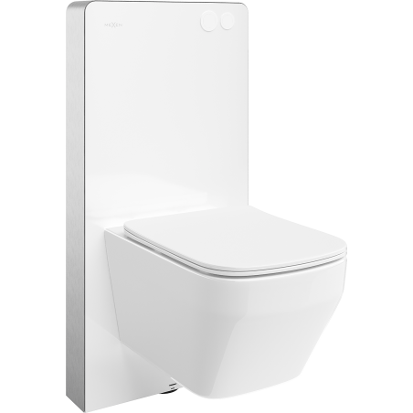 Mexen zestaw natynkowy WC stelaż pneumatyczny Tex Air G z miską WC Riva Tornado i deską wolnoopadającą biały - 615030630200TA-20