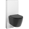 Mexen zestaw natynkowy WC stelaż pneumatyczny Tex Air G z miską WC Carmen i deską wolnoopadającą, czarny mat - 615030881085A-20