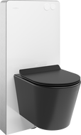 Mexen zestaw natynkowy WC stelaż pneumatyczny Tex Air G z miską WC Rico i deską wolnoopadającą, czarny mat - 615030720185A-20