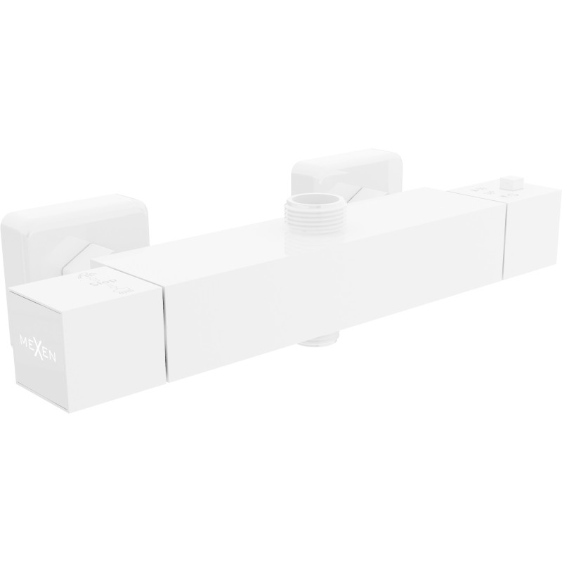 Mexen Cube termostatyczna bateria prysznicowa, biała - 77250-20