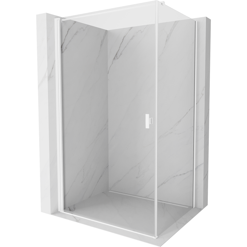 Mexen Mist-B kabina prysznicowa uchylna 100 x 110 cm, transparent, biała - 8A2T-100-110-20-00