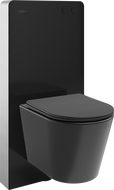 Mexen zestaw natynkowy WC stelaż pneumatyczny Tex Air G z miską WC Rico i deską wolnoopadającą, czarny mat - 615030721085A-70