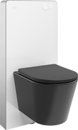 Mexen zestaw natynkowy WC stelaż pneumatyczny Tex Air G z miską WC Rico i deską wolnoopadającą, czarny mat - 615030721085A-20