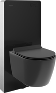 Mexen zestaw natynkowy WC stelaż pneumatyczny Tex Air G z miską WC Carmen i deską wolnoopadającą, czarny mat - 615030880185A-70