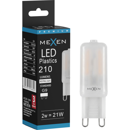 Mexen Aura żarówka LED G9, 2W, Neutralna - 4000K, 210 lm - L120-G9-0240-01