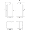 Mexen Kioto-P ścianka prysznicowa Walk-in 70 x 200 cm, transparent 8 mm, chrom - 800-070-101-01-00-P