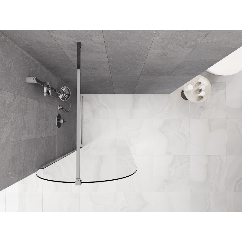 Mexen Kioto-P ścianka prysznicowa Walk-in 70 x 200 cm, transparent 8 mm, chrom - 800-070-101-01-00-P