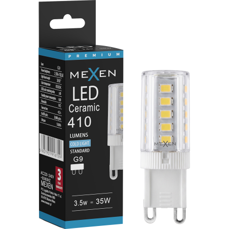 Mexen Aura żarówka LED G9, 3,5W, Zimna - 6500K, 410 lm - L121-G9-0365-01