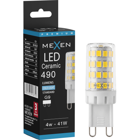Mexen Aura żarówka LED G9, 4W, Zimno - 6500K, 490 lm - L121-G9-0465-01