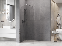 Mexen Kioto-Q ścianka prysznicowa Walk-in 80 x 200 cm, transparent 8 mm, chrom - 800-080-101-01-00-Q