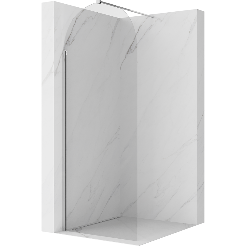 Mexen Kioto-Q ścianka prysznicowa Walk-in 80 x 200 cm, transparent 8 mm, chrom - 800-080-101-01-00-Q