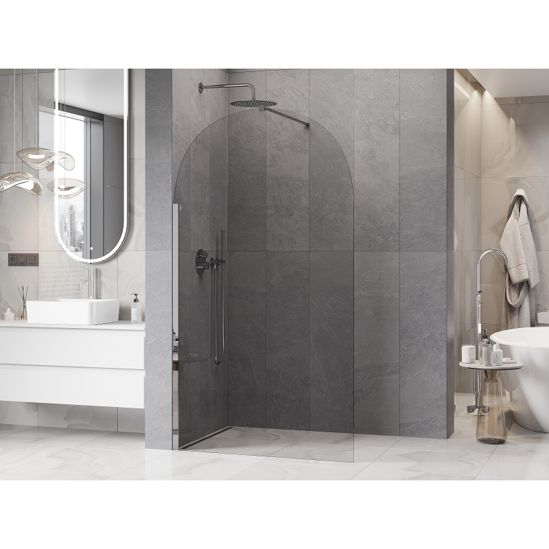 Mexen Kioto-Q ścianka prysznicowa Walk-in 90 x 200 cm, transparent 8 mm, chrom - 800-090-101-01-00-Q