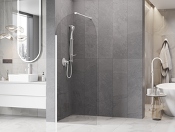 Mexen Kioto-Q ścianka prysznicowa Walk-in 80 x 200 cm, transparent 8 mm, chrom - 800-080-101-01-00-Q
