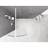 Mexen Kioto-Q ścianka prysznicowa Walk-in 80 x 200 cm, transparent 8 mm, biała - 800-080-101-20-00-Q