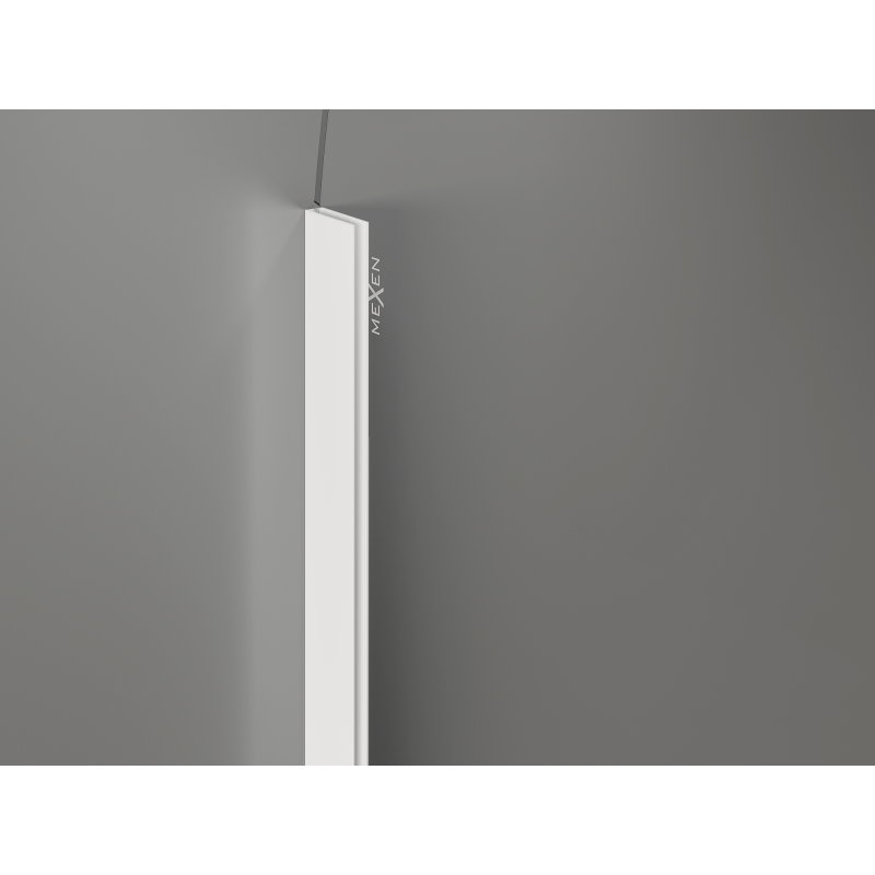 Mexen Kioto-Q ścianka prysznicowa Walk-in 80 x 200 cm, transparent 8 mm, biała - 800-080-101-20-00-Q