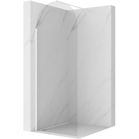 Mexen Kioto-Q ścianka prysznicowa Walk-in 80 x 200 cm, transparent 8 mm, biała - 800-080-101-20-00-Q