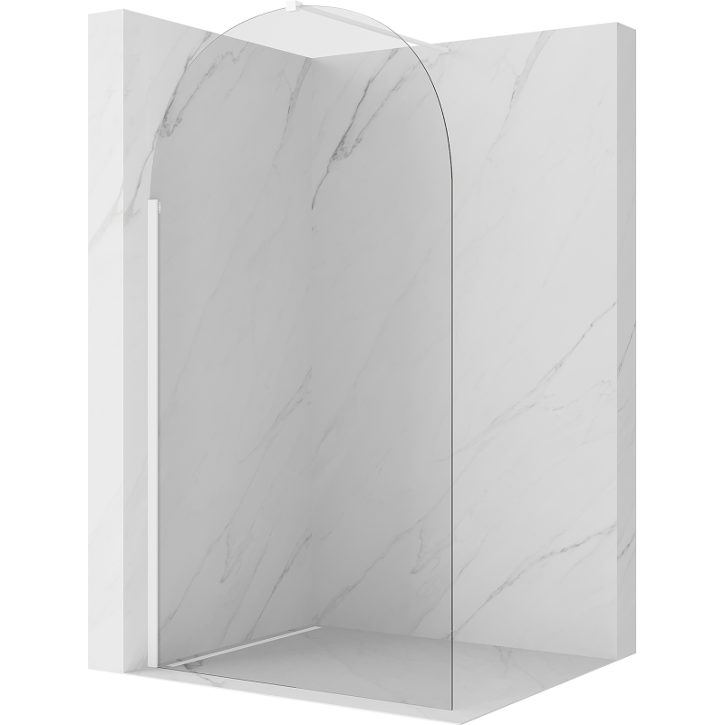 Mexen Kioto-Q ścianka prysznicowa Walk-in 100 x 200 cm, transparent 8 mm, biała - 800-100-101-20-00-Q
