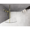 Mexen Kioto-Q ścianka prysznicowa Walk-in 80 x 200 cm, transparent 8 mm, złota - 800-080-101-50-00-Q