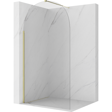 Mexen Kioto-Q ścianka prysznicowa Walk-in 90 x 200 cm, transparent 8 mm, złota - 800-090-101-50-00-Q