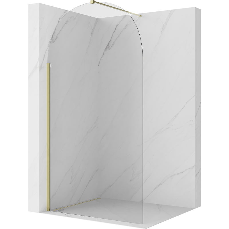 Mexen Kioto-Q ścianka prysznicowa Walk-in 100 x 200 cm, transparent 8 mm, złota - 800-100-101-50-00-Q