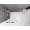 Mexen Kioto-Q ścianka prysznicowa Walk-in 80 x 200 cm, transparent 8 mm, złota - 800-080-101-50-00-Q