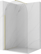Mexen Kioto-Q ścianka prysznicowa Walk-in 90 x 200 cm, transparent 8 mm, złota szczotkowana - 800-090-101-55-00-Q