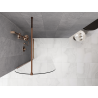 Mexen Kioto-Q ścianka prysznicowa Walk-in 80 x 200 cm, transparent 8 mm, różowe złoto - 800-080-101-60-00-Q