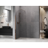 Mexen Kioto-Q ścianka prysznicowa Walk-in 90 x 200 cm, transparent 8 mm, różowe złoto - 800-090-101-60-00-Q