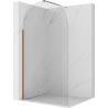 Mexen Kioto-Q ścianka prysznicowa Walk-in 90 x 200 cm, transparent 8 mm, różowe złoto - 800-090-101-60-00-Q