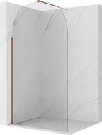 Mexen Kioto-Q ścianka prysznicowa Walk-in 120 x 200 cm, transparent 8 mm, różowe złoto - 800-120-101-60-00-Q