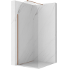 Mexen Kioto-Q ścianka prysznicowa Walk-in 80 x 200 cm, transparent 8 mm, różowe złoto - 800-080-101-60-00-Q