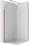 Mexen Kioto-Q ścianka prysznicowa Walk-in 80 x 200 cm, transparent 8 mm, różowe złoto - 800-080-101-60-00-Q