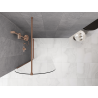 Mexen Kioto-Q ścianka prysznicowa Walk-in 80 x 200 cm, transparent 8 mm, miedź szczotkowana - 800-080-101-65-00-Q