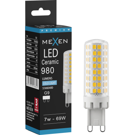 Mexen Aura żarówka LED G9, 7W, Zimna - 6500K, 980 lm - L121-G9-0765-01